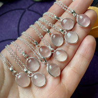 Rose Quartz Sterling Silver Necklace