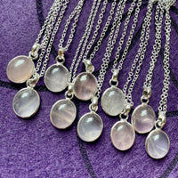 Rose Quartz Sterling Silver Necklace