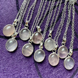 Rose Quartz Sterling Silver Necklace