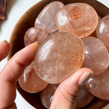 Fire Quartz Polished Palm Stone