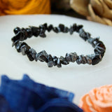 Snowflake Obsidian Chip Bead Bracelet