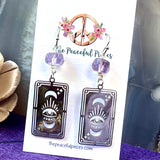 Amethyst Dangling Tarot Earrings