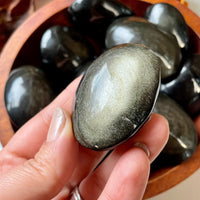 Gold Sheen Obsidian Polished Palm Stone