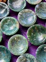 Moss Agate Small Round Bowl