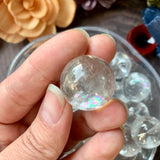 Clear Quartz Small Sphere with Rainbows