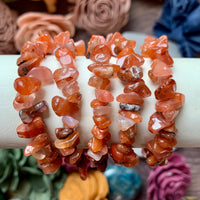 Carnelian Chip Bead Bracelet