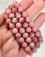 Rhodochrosite 8mm Beaded bracelet