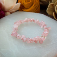 Rose Quartz Chip Bead Bracelet