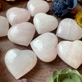 Pink Mangano Calcite Hearts