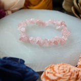 Rose Quartz Chip Bead Bracelet