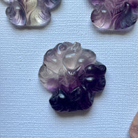 Fluorite Nine Tail Fox Carving