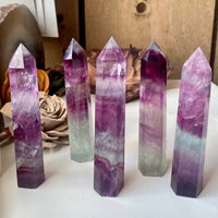 Watermelon Fluorite Tower Point (Medium sized)