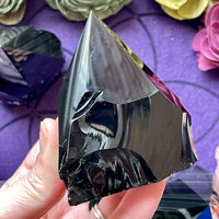 Obsidian Half Polished Point