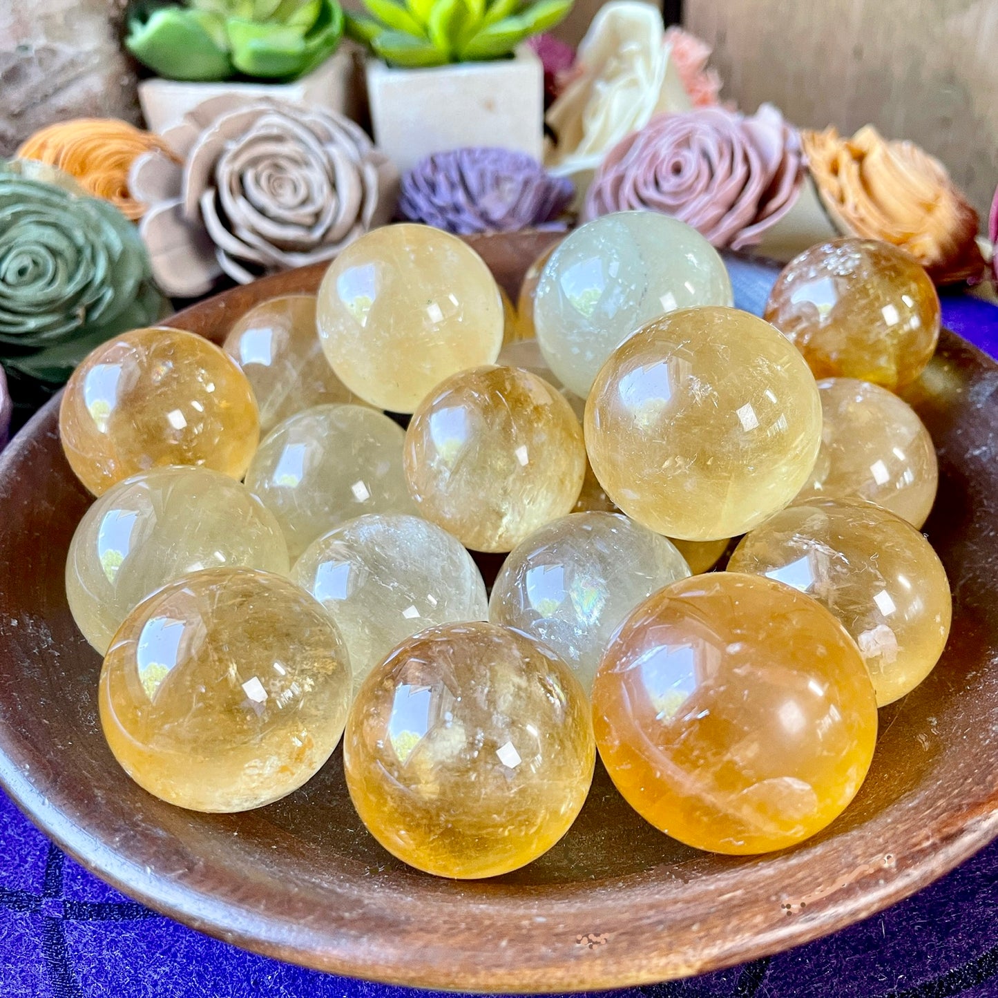 Honey Calcite Sphere