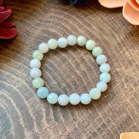 Aquamarine 8mm beaded bracelet