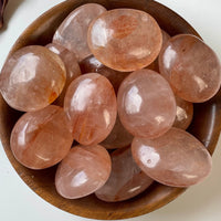 Fire Quartz Polished Palm Stone