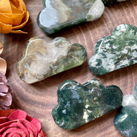 Green Moss Agate Polished Cloud