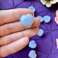 Small Blue Lace Agate Heart
