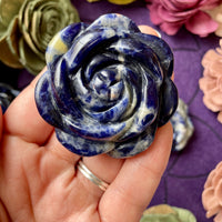 Sodalite Flower Carving