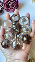 Rainbow Filled Smoky quartz Sphere