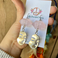 Silhouette Face Earrings (Choose Gemstone)