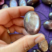 Gem Lepidolite Polished Small Palm Stone