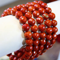 Red Jasper faceted 8mm beaded bracelet