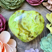 Large Green Opal Heart