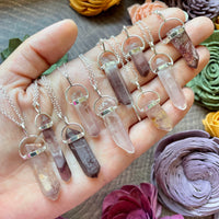 Lithium Quartz Sterling Silver Pendant Necklace