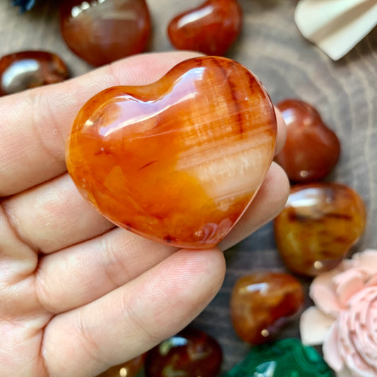 Carnelian Polished Heart