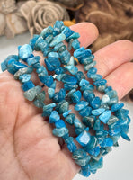 Blue Apatite Chip Bead Bracelet