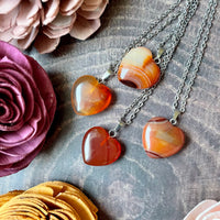 Small Carnelian Heart Necklace
