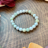 Aquamarine 8mm beaded bracelet