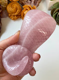 Rose Quartz Cobra Carving