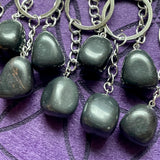 Obsidian Tumble Stone Keychain