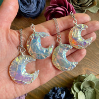 Aura Opalite Moon Necklace