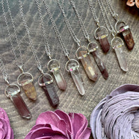 Lithium Quartz Sterling Silver Pendant Necklace