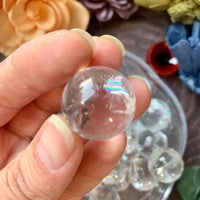 Clear Quartz Small Sphere with Rainbows
