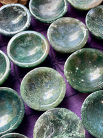 Moss Agate Small Round Bowl