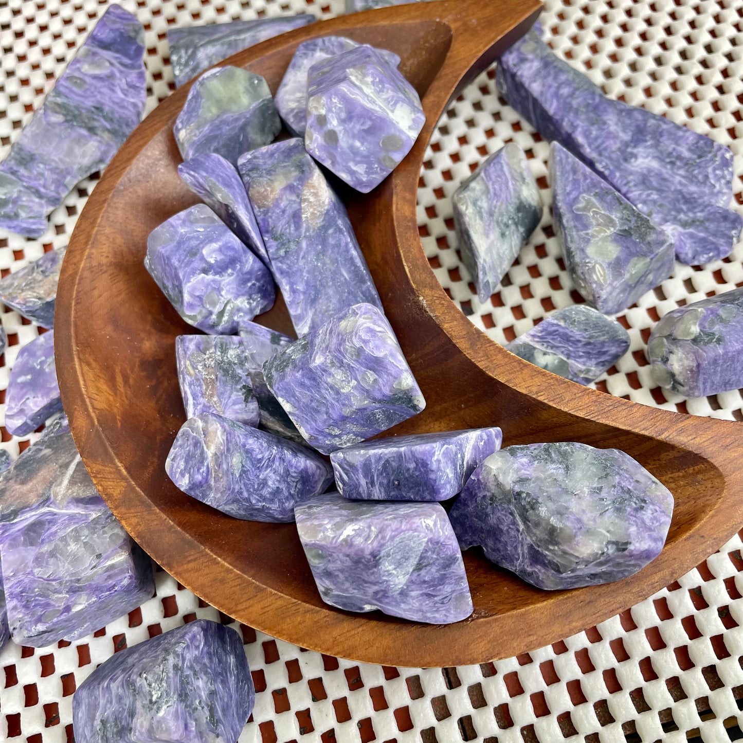 Charoite Half Polished Stone