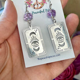 Amethyst Dangling Tarot Earrings