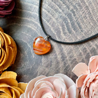 Small Carnelian Heart Necklace