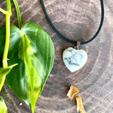 Small Howlite Heart Necklace