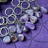 Amethyst Tumble Stone Keychain