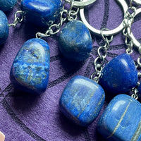Lapis Lazuli Tumble Stone Keychain