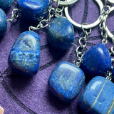 Lapis Lazuli Tumble Stone Keychain