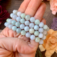 Aquamarine 8mm beaded bracelet