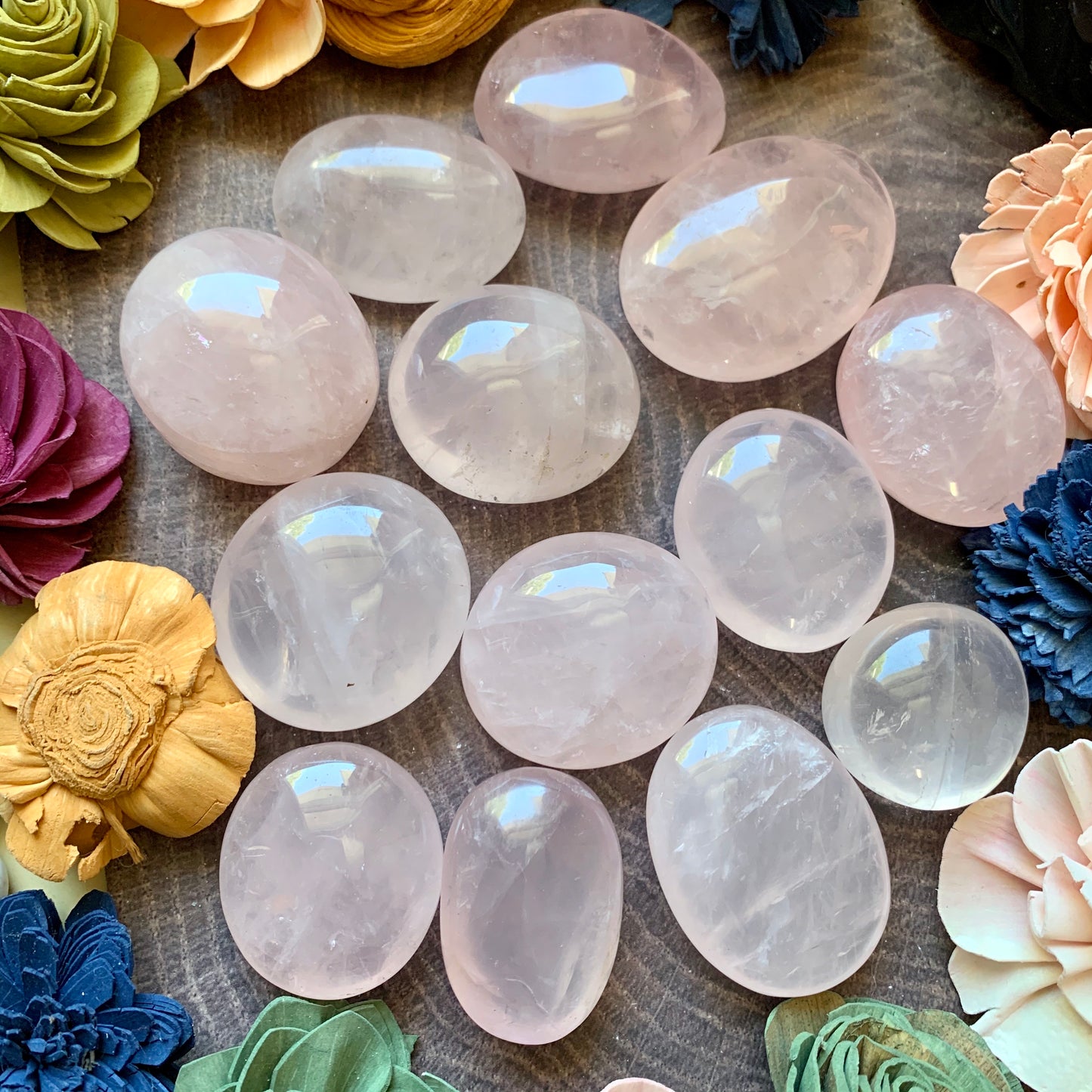 Rose Quartz Polished Palm Stone