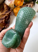Green Aventurine Cobra Carving