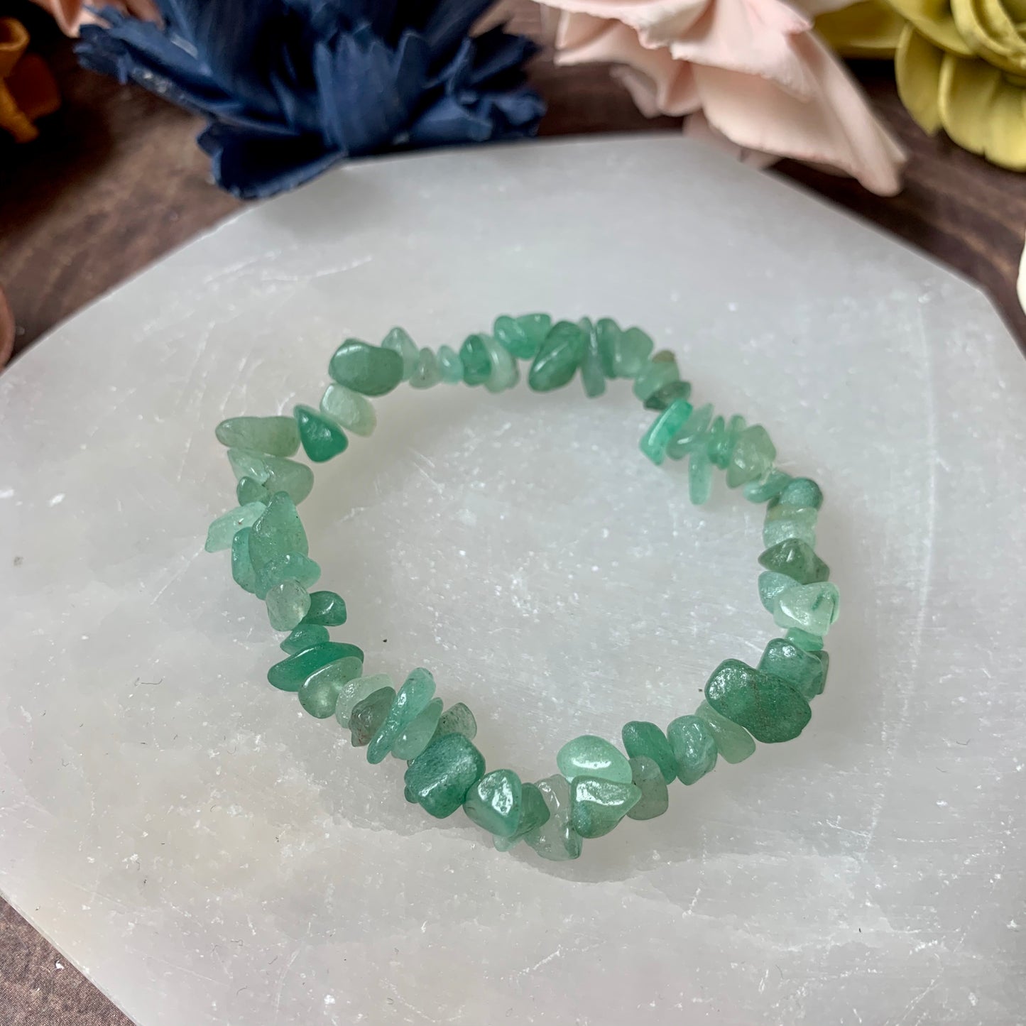 Green Aventurine Chip Bead Bracelet